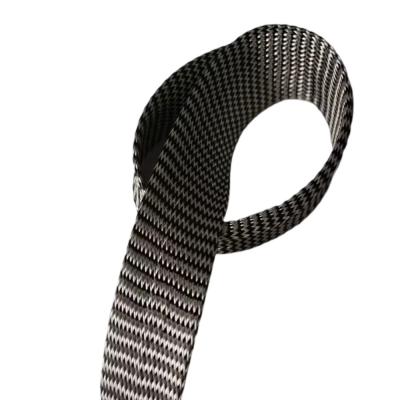 Fiberglass carbon hybrid sleeving for composite structural reinforcement
